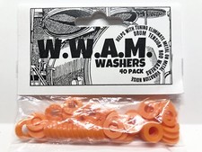 DRUM WASHERS 40 Orange Tension Rod Made USA-THICK DURABLE Tom Snare Bass Gasket
