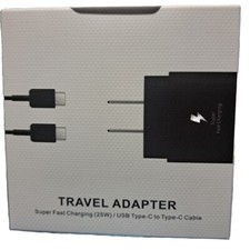 For Iphone 15/For Android Samsung USB-C Fast Charging Wall Charger - BLACK, 25W