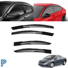 Window Visor For Honda Civic Sedan 2006-11 Vent Rain Guard Deflector Mugen Style