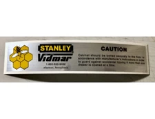 Stanley Vidmar Decal tool box label brushed aluminum vinyl original size set 2