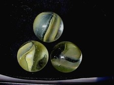 3 UV REACTIVE MARBLE KING 7/8 INCH CAT EYE SHOOTERS FROM 60s or 70s  7.49