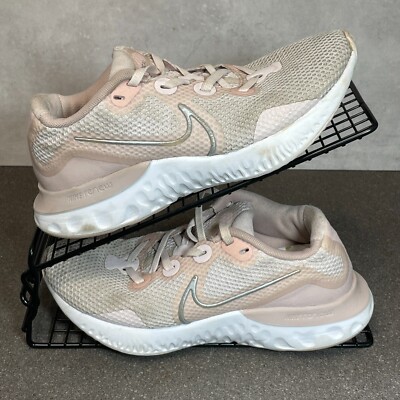 nike running renew run sneakers in rose gold