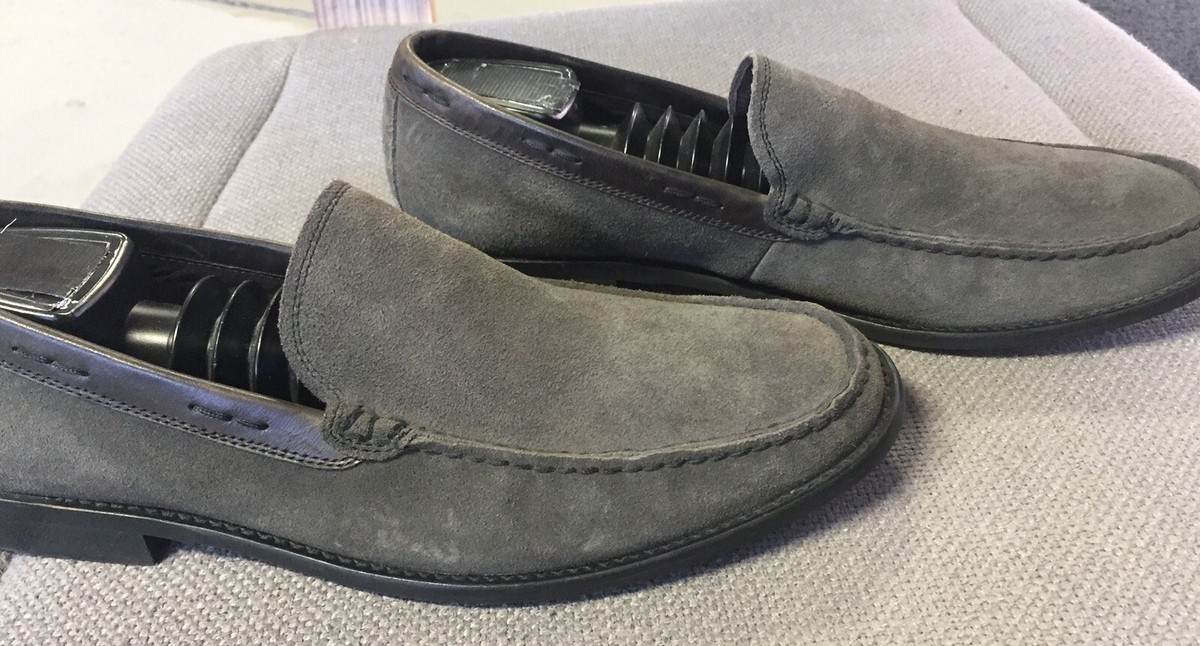 John Varvatos Gray Suede Leather Slip On Loafers Shoes Men Sz 13 M John Varvatos John Varvatos Suede Loafer | Grailed main image 2