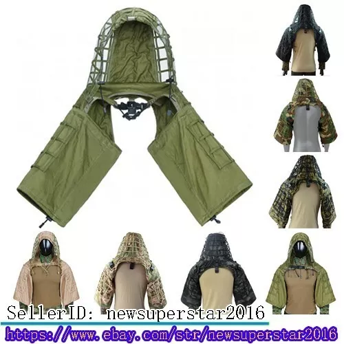 Ternos Ghillie camuflados 3D para homens, roupas de caça Sniper, tiro  tático militar, jogo de guerra