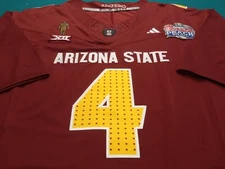 CAMERON SKATTEBO CUSTOM *LARGE* AZ. STATE PEACH BOWL/PAT TILLMAN MEMORIAL, SEWN!