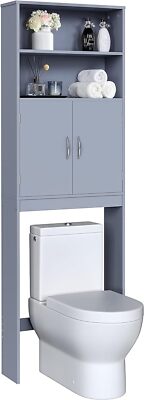 Yaheetech Bathroom SpaceSaving Storage Cabinet +Adjustable Shelves&Double Doors