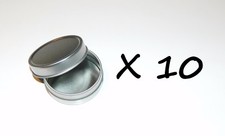 10 X 1-oz Round Slip-On Lid Cover Empty Survival Craft Storage Tin Can Container