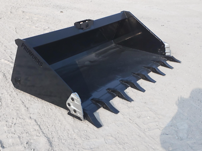#ad 74quot; Severe Duty Low Profile Tooth Bucket Attachment Fits Skid Steer Loader $1599.99