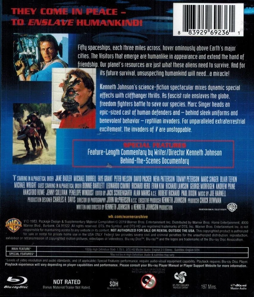 V: The Original Miniseries (1983) Warner Archive Collection | New/Sealed Blu-ray - Image 2 of 2