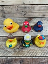 6x Rubber Ducky Bath Tub Squirters 4  Animal Mix Superhero Pool Duck Figure Lot