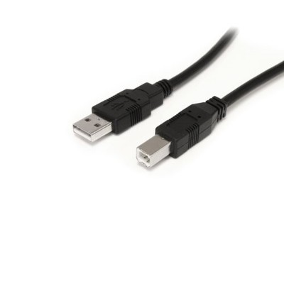 StarTech USB2HAB30AC 30ft Active USB 2.0 A to B Cable Black