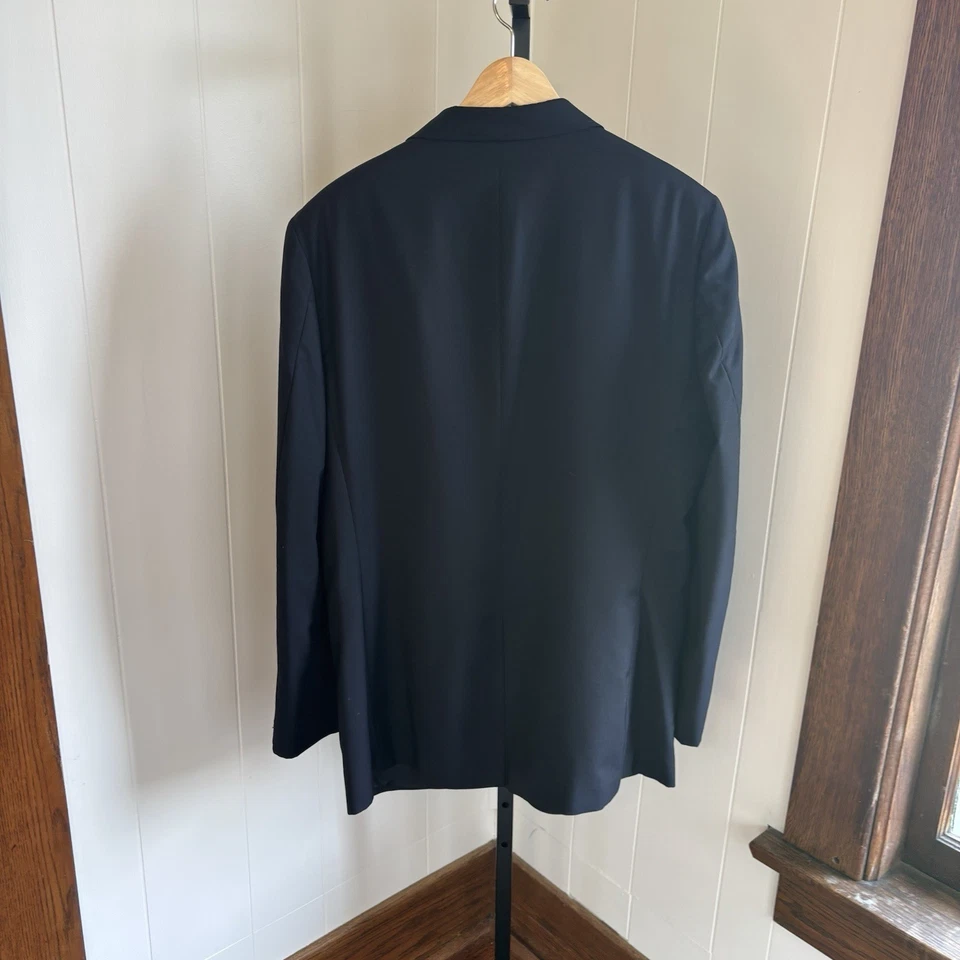 Abrigo deportivo J Crew para hombre 42L azul marino lana 3 botones muesca solapa dinero antiguo Blazer Foto 3 de 4