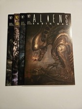 ALIENS: EARTH WAR #1 2 3 4 DARK HORSE COMICS 1991 Signatures!