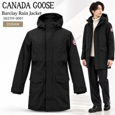 Brand new CANADA GOOSE Barclay Rain Jacket Men's Black Waterproof Breathable Hoo