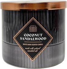 Bath and Body Works - Vela de 3 mechas de granero blanco de sándalo de coco (14,5 OZ)