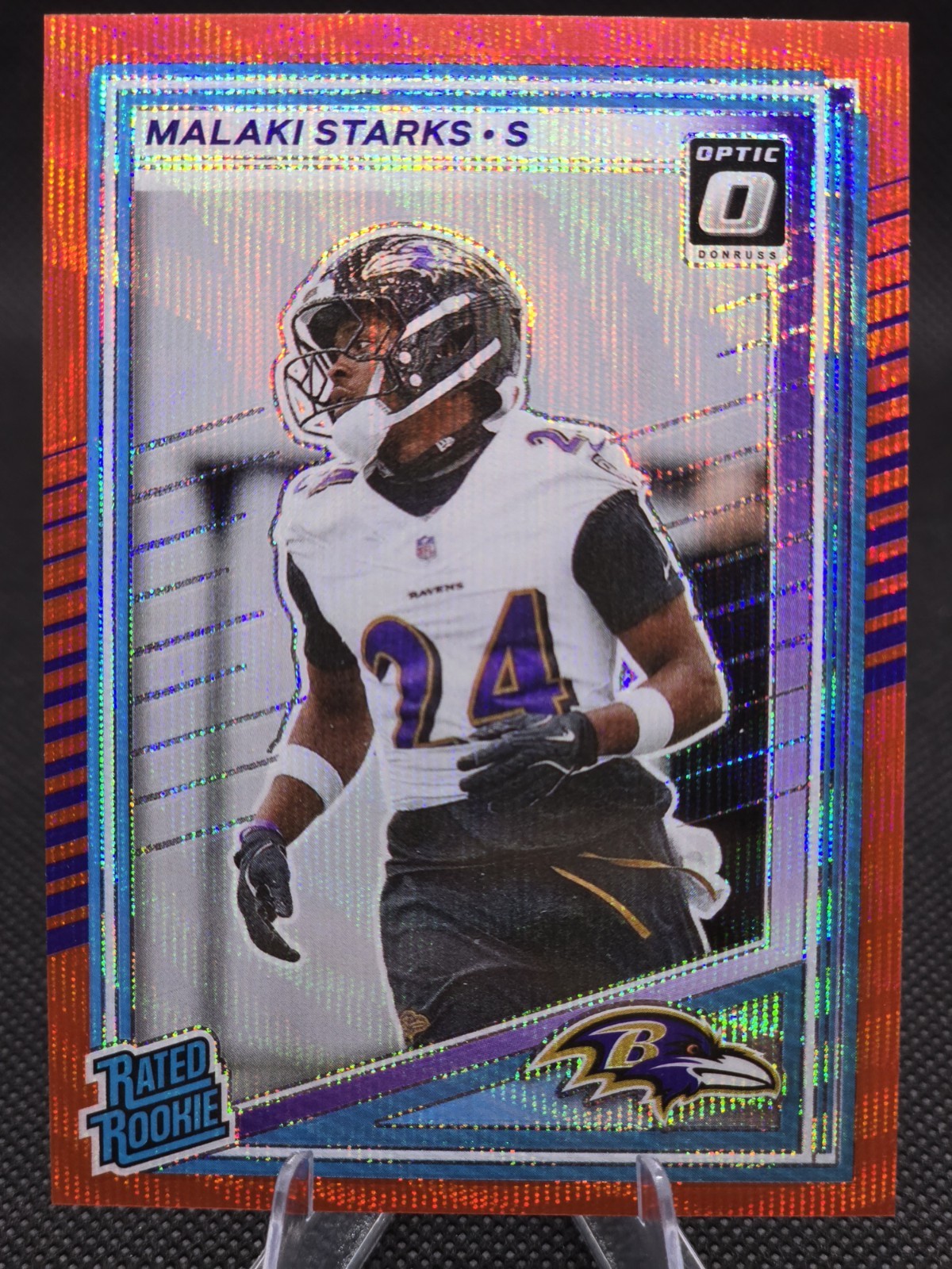 2025 Panini Donruss (RC) Malaki Starks Rated Rookie #346 Optic Preview Red Wave