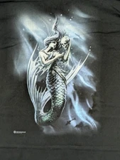 The Mountain Mens T-shirt Black Sailors Ruin Mermaid Skull NL 2XL #3247 NWOT