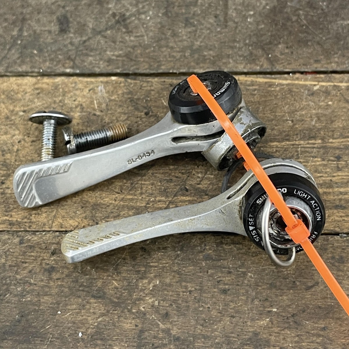 Vintage Shimano SL-S434 Light Action Friction Downtube Shifters 6