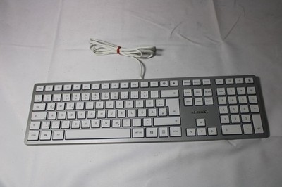 Cherry KC 6000 Slim PC-Tastatur - Silber/Weiß ,  JK-1600DE-1