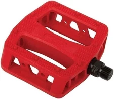 SE Bikes 12 O'Clock 9/16" Nylon Pedals - High Grip, Low Profile, Vibrant Red