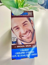 1pk Men's Select Mustache and Beard Hair Color Dye 5 minute Black or Dark Brown