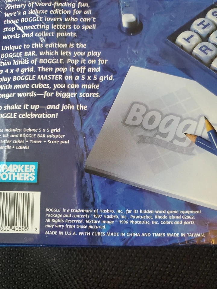 Boggle Deluxe Game Parker Brothers 1997 New - Image 4 of 4
