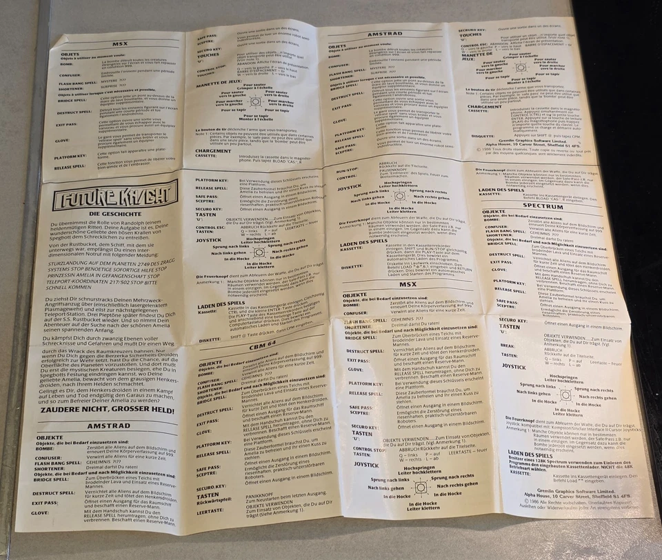 FUTURE KNIGHT SINCLAIR ZX SPECTRUM - Photo 4/4