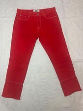 MSGM Womens Straight Jeans Red Size US8 UK12