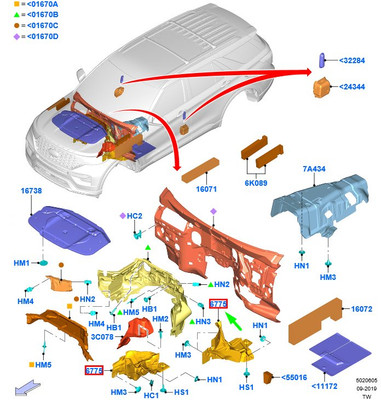 Ford Explorer MK6. linkes Schutzblech. 2416681. Originalteil