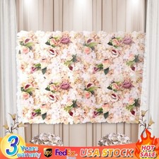 6XFlower Wall Panel Floral Backdrop Pink Yellow Wedding Party Flower Wall Decor