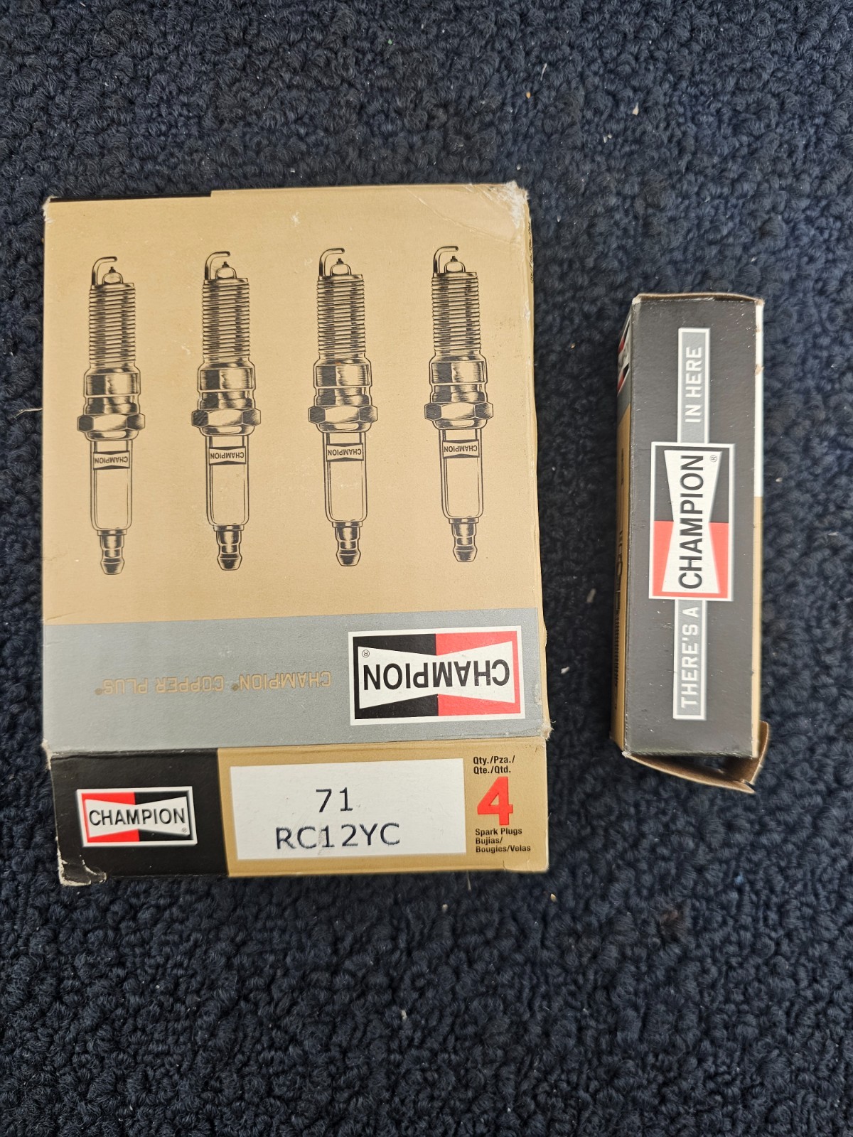 QTY 4 Champion RC12YC Copper Plus Spark Plugs Fits 2011-2015 Bentley Mulsanne