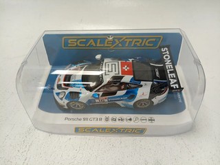 Scalextric Porsche 911 GT3 R Stoneleaf 1:32 Slot Car C4522 VGC boxed