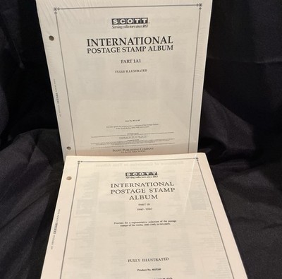 Scott International Postage Stamp Album Pages Part I A1 & IB 1840-1940-2 Vol Set