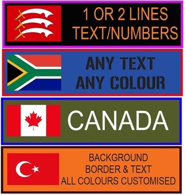Individuell bedruckte Flagge Name ID Aufnäher personalisiert Moral Abzeichen jedes Land