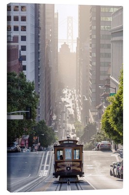 Leinwandbild Straßenbahn in San Francisco - Matteo Colombo