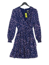 DKNY Wrap Midi Dress in Blue