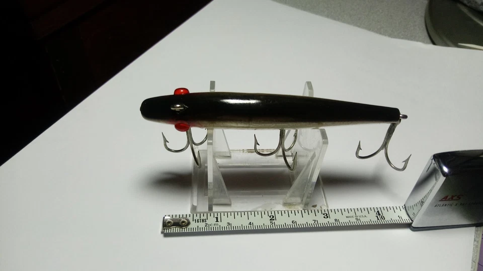 L&S MIRROLURE, VINTAGE, 72M21, ==COMO NUEVO=SIL/NEGRO TRASERO, 0,90 OZ., MARCADO, 4 1/8" Foto 4 de 4