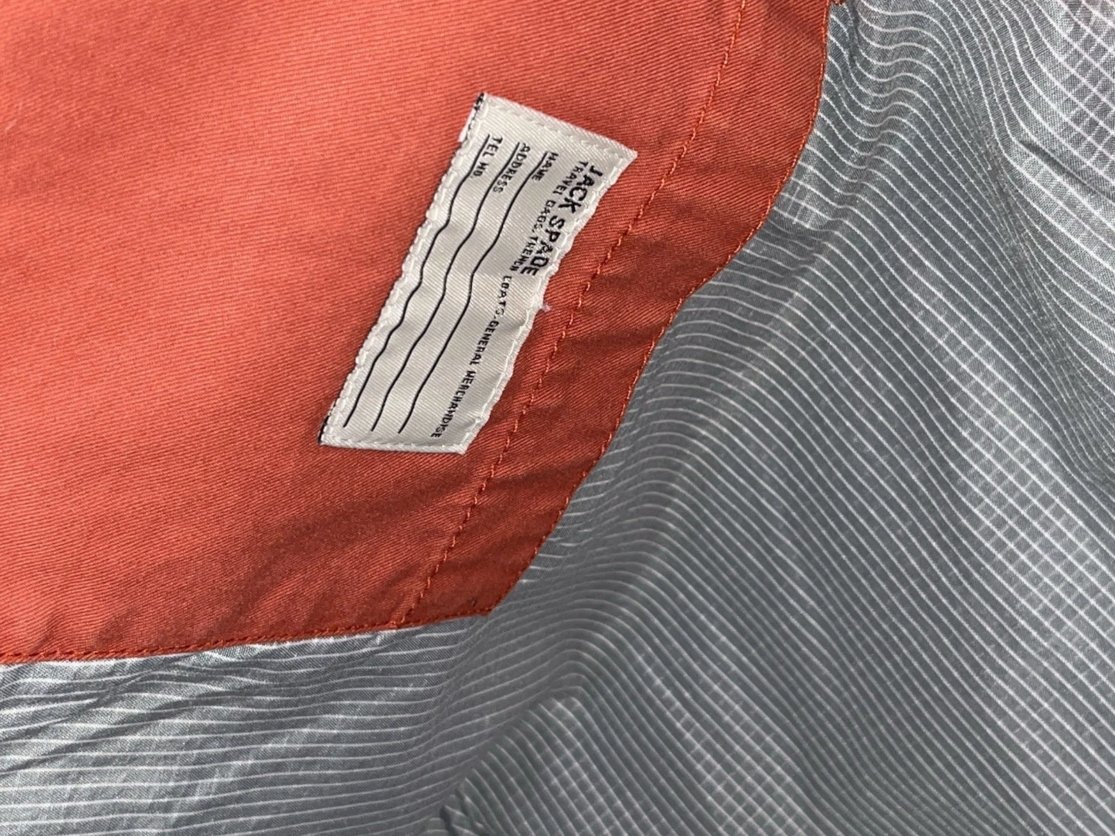 Jack Spade Warren Street New York Mens XL Red Orange Bomber Jacket Zip Front 2Ab image 13