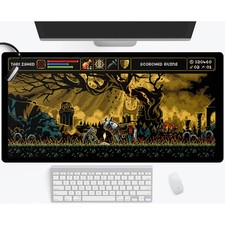 40 90cm Realm of Shadows 8Bit Pixel Art Large Gaming Mouse Pad, Anti slip Compu