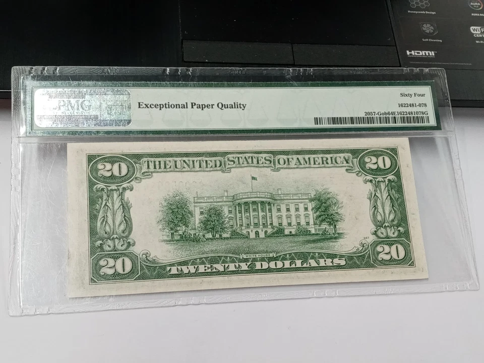 1934-C $20 FRN Chicago Old Back Fr. 2057-Gob PMG 64 EPQ CHOICE UNCIRCULATED - Image 4 of 4