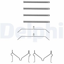Delphi Disc Brake Pad Accessory Kit Front Fits Toyota LandCruiser 4.2 D (HZJ77)