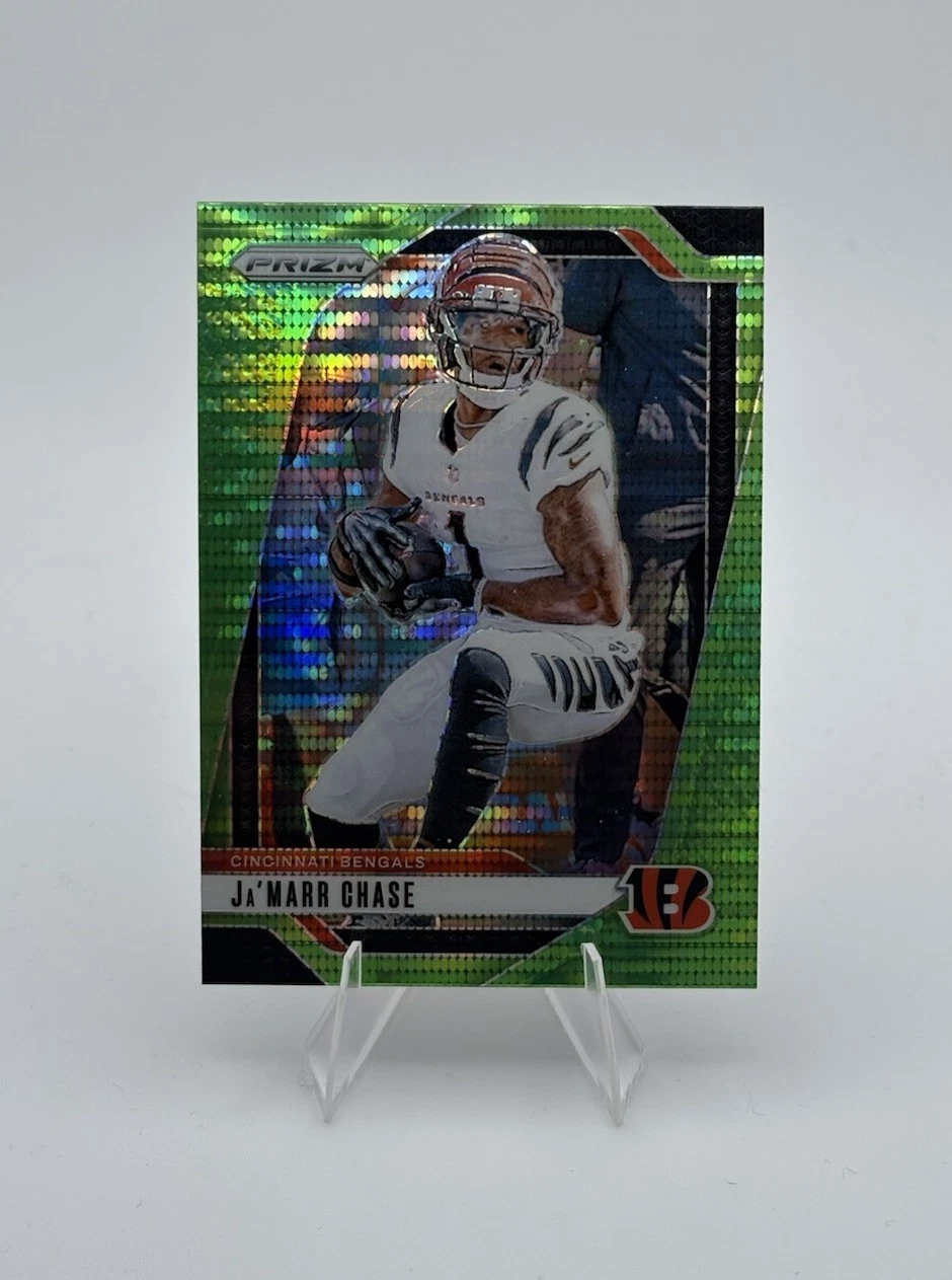2024 Panini Prizm Jamarr Chase Neon Green Pulsar Prizm #57 Bengals