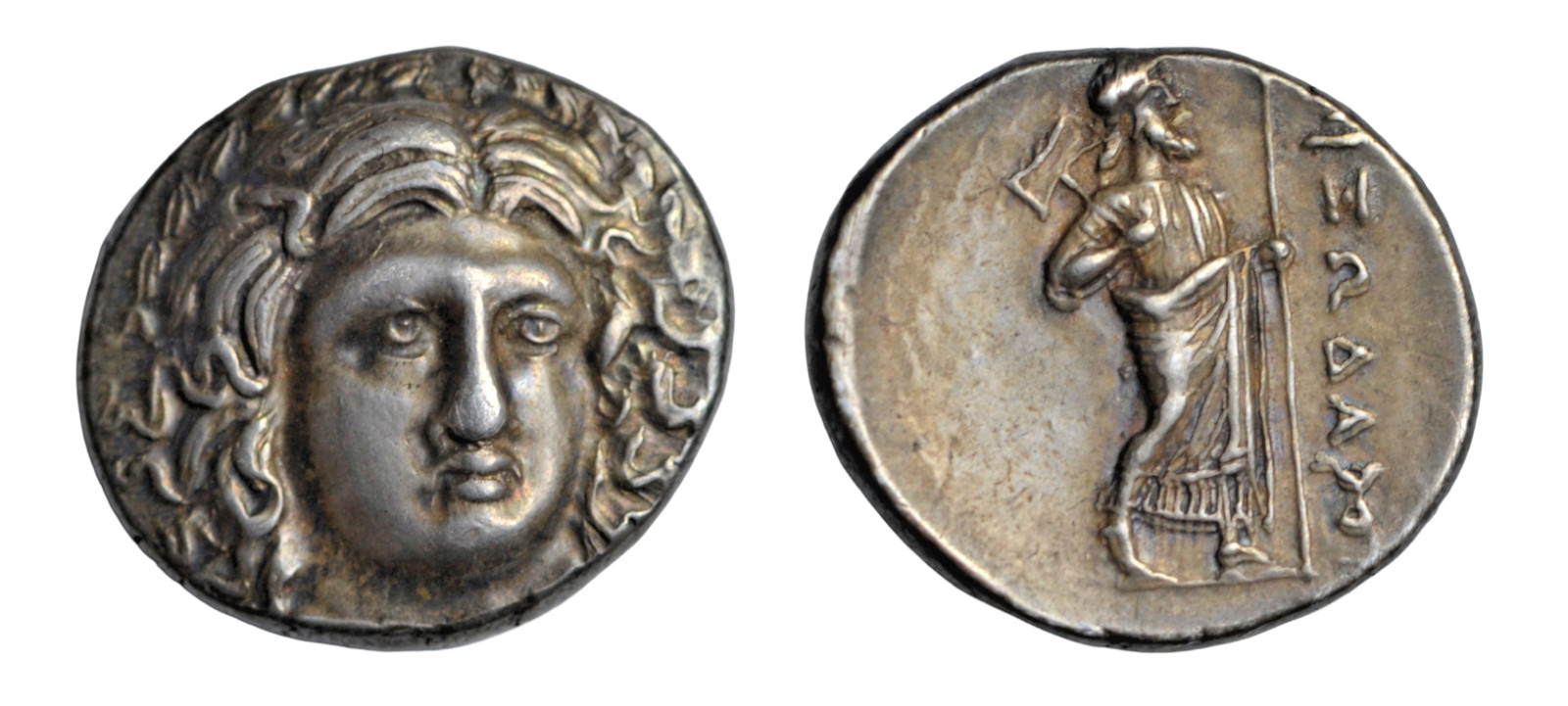 Satraps of Caria AR didrachm c. 340-334 BC Pixodaros, Apollo facing/Zeus