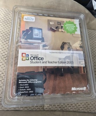 Microsoft Office Student and Teacher Edition 2003 Word Excel NEW SEALED 