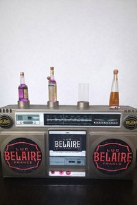 Luc Belaire Boombox Back Bar Liquor Display Shelf with LED Lighting