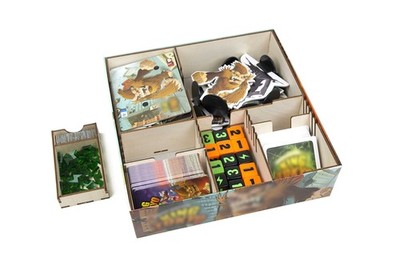 Game Organizer with King of Tokyo - Wooden Game Organizing Box with Multiple ...