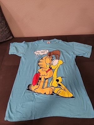Vtg Garfield & Odie  You Talkin  To Me  Single Stitch T-Shirt One Size, Hip hop