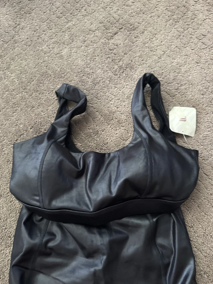 Mono Fabletics Para Mujer Negro Sólido Motion365 Calce Ajustado Brillo Sin Mangas S $109 Foto 3 de 4