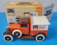 TRUST WORTHY 1929 Ford Model A Pickup Die Cast Coin Bank 1013 1992 Liberty