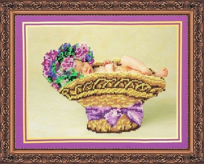 Bead Embroidery Kit ''Baby'' Stitching Handmade Beadwork